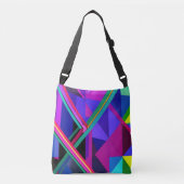 Metropolis Grid: een digitale reflectie Crossbody Tas (Voorkant)