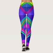 Metropolis Grid: een digitale reflectie Leggings (Achterkant)