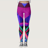 Metropolis Grid: een digitale reflectie Leggings (Voorkant)