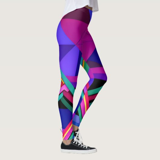 Metropolis Grid: een digitale reflectie Leggings (Rechts)