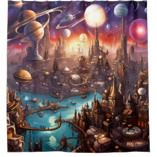 Metropolis I Douchegordijn