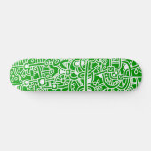 Metropolis I - White on Green Skateboard (Horizontaal)