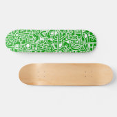 Metropolis I - White on Green Skateboard (Horizontaal)