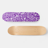 Metropolis I - White on Paars Skateboard (Horizontaal)