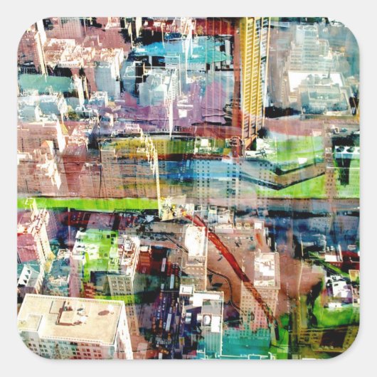 Metropolis II Vierkante Sticker (Voorkant)