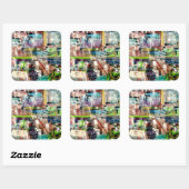 Metropolis II Vierkante Sticker (Vel)