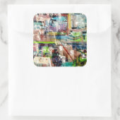 Metropolis II Vierkante Sticker (Tas)