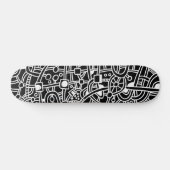 Metropolis II - White on Black Persoonlijk Skateboard (Horizontaal)