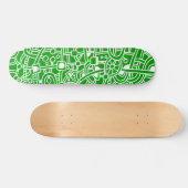 Metropolis II - White on Green Persoonlijk Skateboard (Horizontaal)