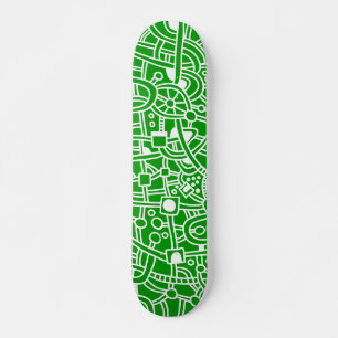 Metropolis II - White on Green Persoonlijk Skateboard