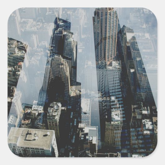 Metropolis III Vierkante Sticker (Voorkant)