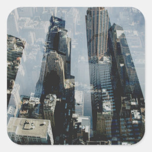 Metropolis III Vierkante Sticker