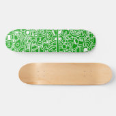 Metropolis III - Wit op Groen Skateboard (Horizontaal)
