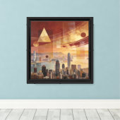 Metropolis in Transformatie Canvas Afdruk (Insitu (Houten vloer))