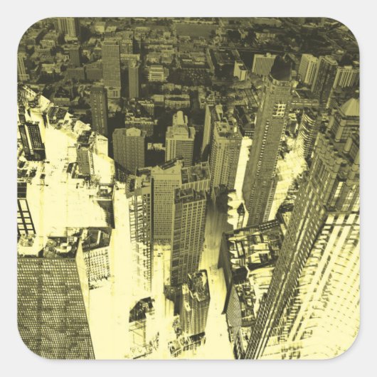 Metropolis IV Vierkante Sticker (Voorkant)