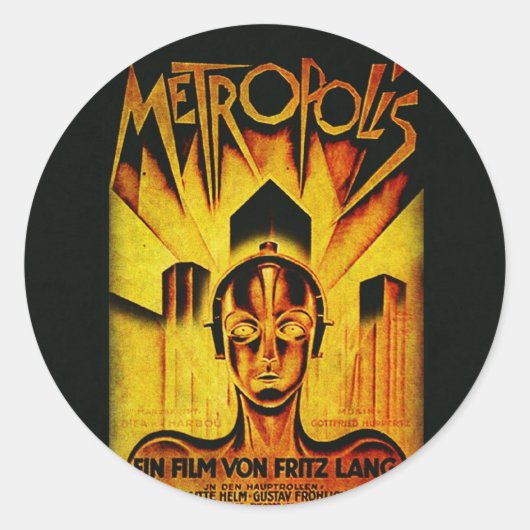 METROPOLIS Original RESTORED Adaptation Ronde Sticker (Voorkant)