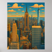 Metropolis Skyline Poster (Voorkant)