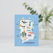 Metropolis Story Book Map Briefkaart (Staand voorkant)