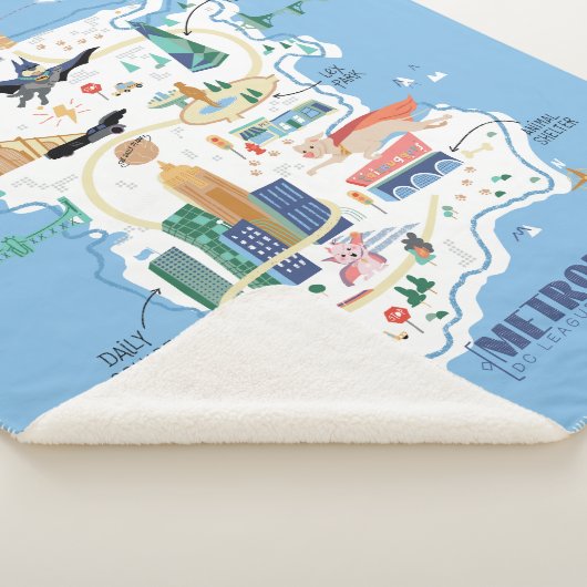 Metropolis Story Book Map Sherpa Deken (3/4)