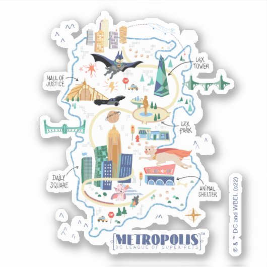 Metropolis Story Book Map Sticker (Voorkant)