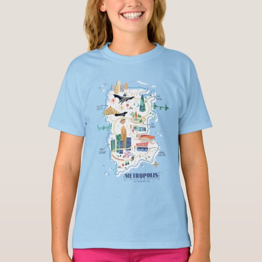 Metropolis Story Book Map T-shirt (Voorkant)