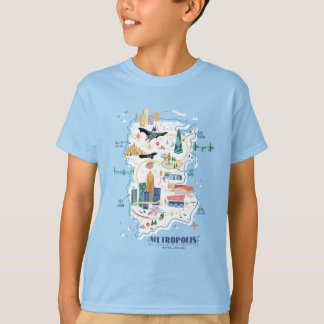 Metropolis Story Book Map T-shirt