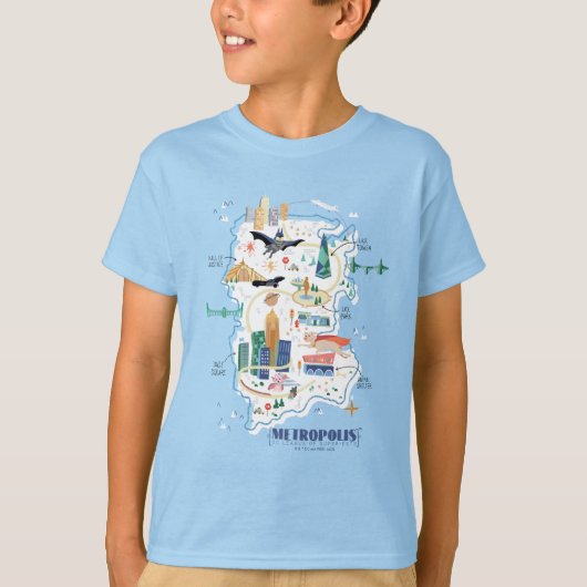 Metropolis Story Book Map T-shirt (Voorkant)