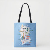 Metropolis Story Book Map Tote Bag (Voorkant)