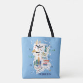 Metropolis Story Book Map Tote Bag (Achterkant)