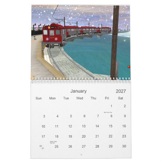 Metropolis Transit 2015 Rails Calendar Kalender (Jan 2027)