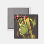 Metropolis vierkante magneet (zijde in helm) (Voorkant / Achterkant)