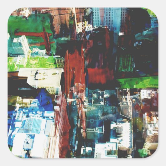 Metropolis VIII Vierkante Sticker (Voorkant)