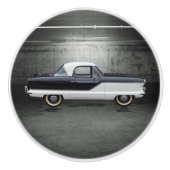 Metropolitan Black and White Nash Keramische Knop (Voorkant)