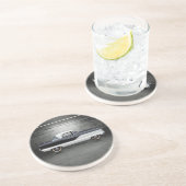 Metropolitan Black and White Nash Zandsteen Onderzetter (Zijkant)