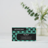 Metropolitan Glam Visitekaartje, Zee Green Visitekaartje (Staand voorkant)