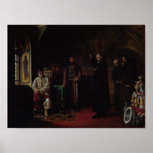 Metropolitan Philip uit Moskou met Tsar Ivan Poster
