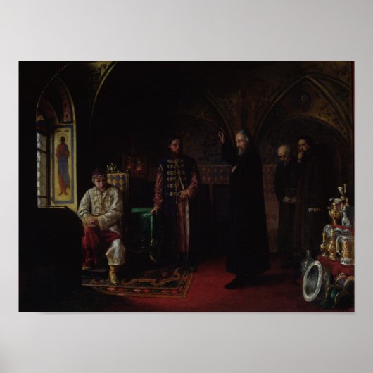Metropolitan Philip uit Moskou met Tsar Ivan Poster (Voorkant)