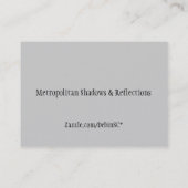 Metropolitan Shadows ATC-kaart Visitekaartje (Achterkant)