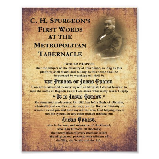 Metropolitan Tabernacle First Wordfoto Foto Afdruk (Voorkant)