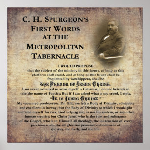 Metropolitan Tabernacle First Words Poster