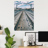 Metrospoorlijn op het bovenste dek van de Dom Luis Poster (Thuiskantoor)