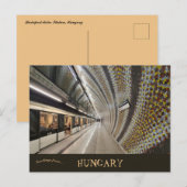 Metrostation Boedapest Hongarije Briefkaart (Voorkant / Achterkant)