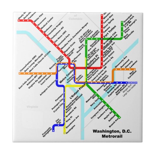 Metrotiel Washington DC Tegeltje (Voorkant)