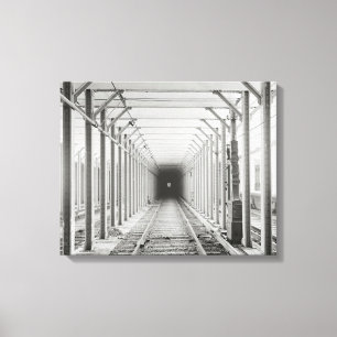Metrotunnel, 1904 canvas afdruk