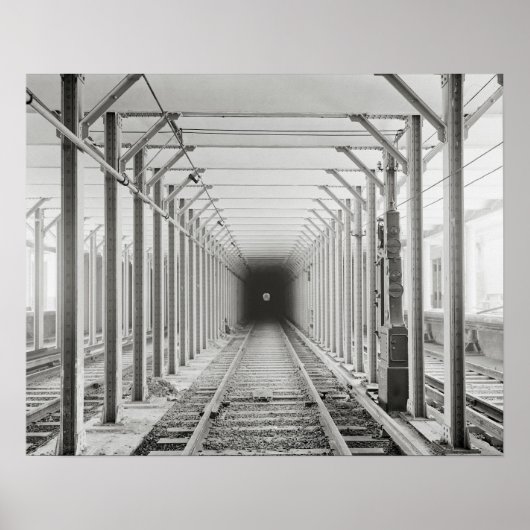 Metrotunnel, 1904. Oude foto Poster (Voorkant)