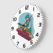 metselaar aan het werk grote klok (Hoek)