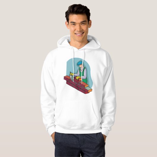 metselaar aan het werk hoodie (Voorkant volledig)