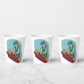 metselaar aan het werk papieren bekers