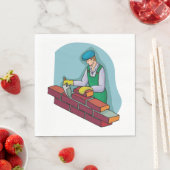 metselaar aan het werk servet (Insitu)