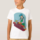 metselaar aan het werk t-shirt (Voorkant)